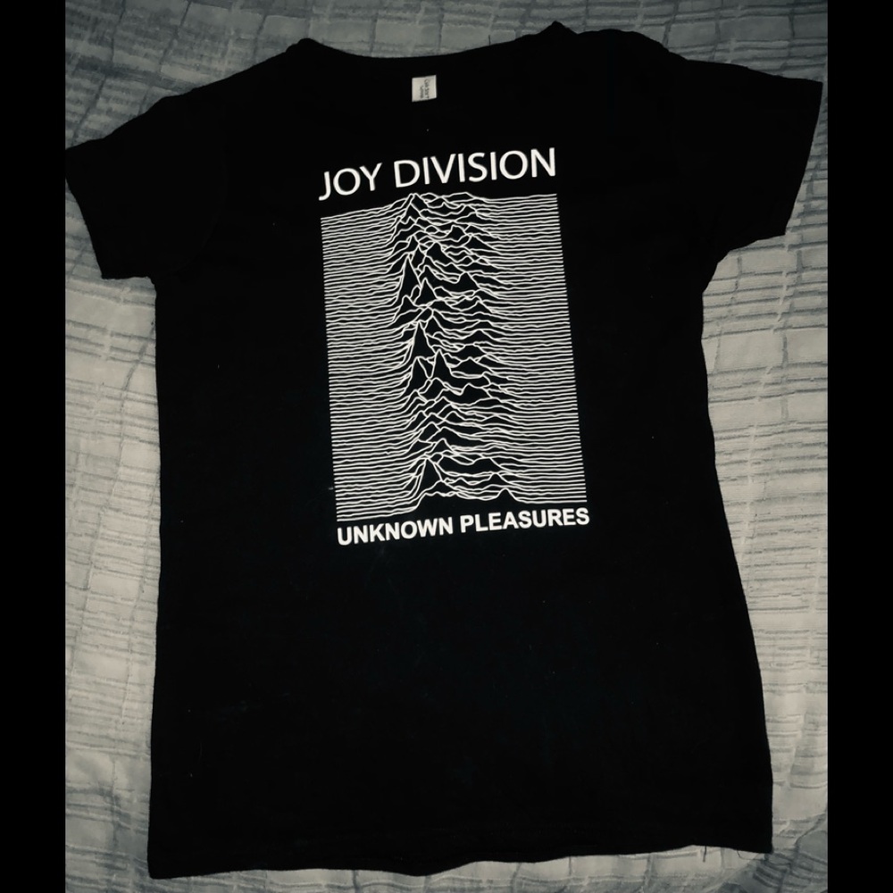 Joy Division Unknown Pleasures Tshirt Womens Jrs sz XL Post-Punk Iconic Art NEW